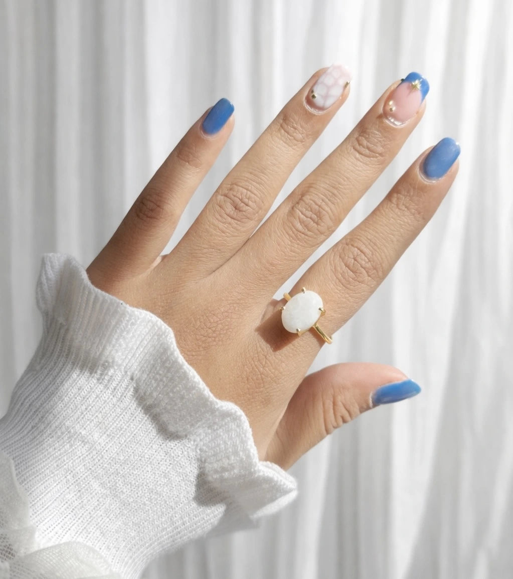 Oval Crystal Rings