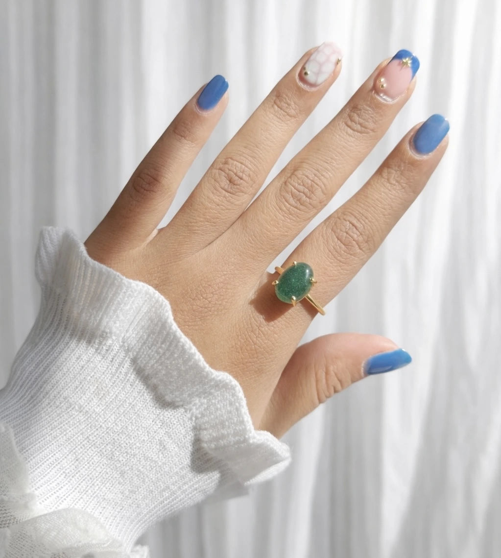 Oval Crystal Rings