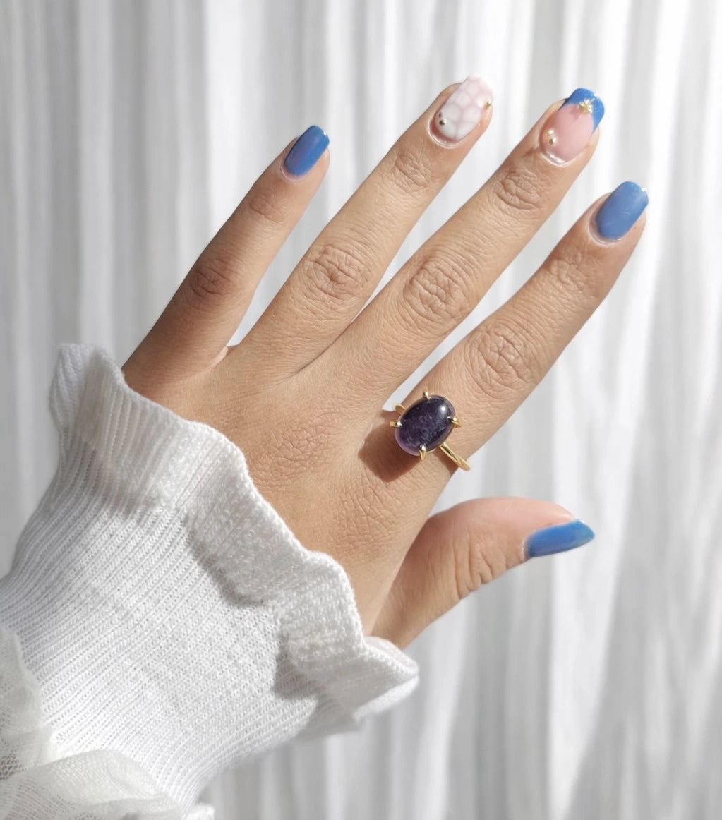 Oval Crystal Rings