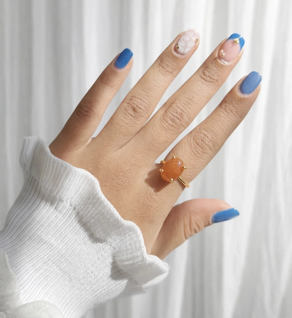 Oval Crystal Rings