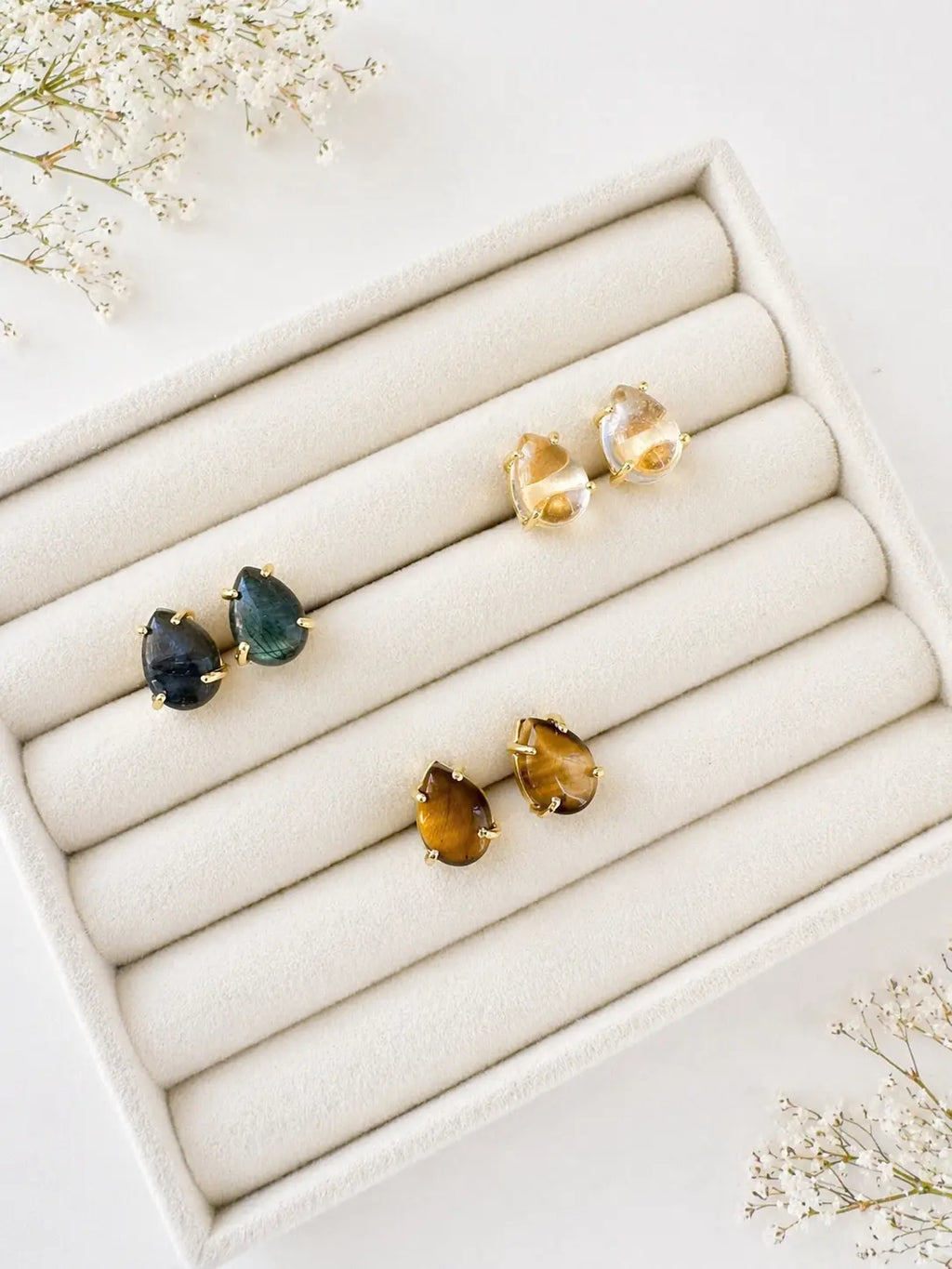 Crystal Oval Studs