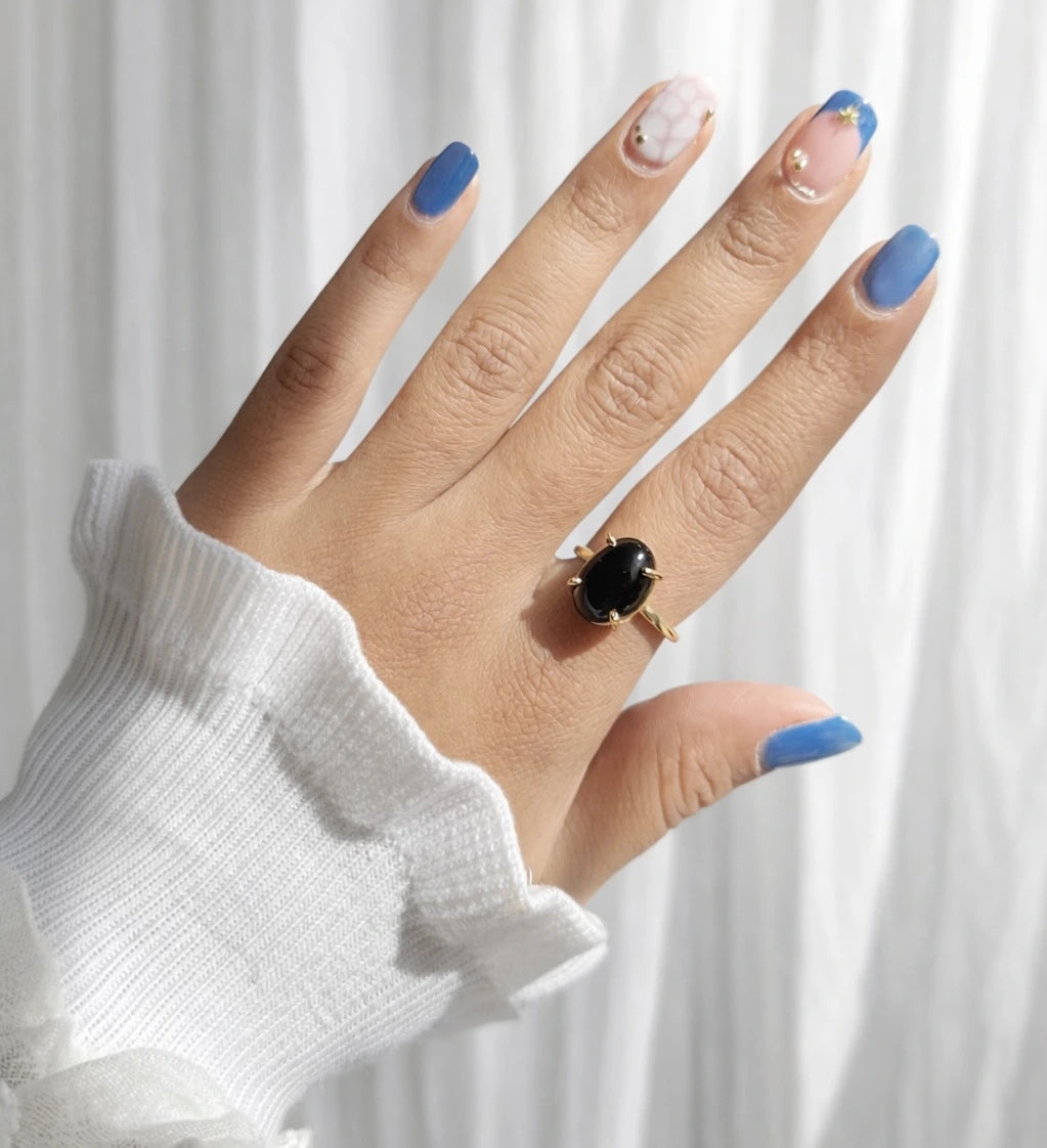 Oval Crystal Rings